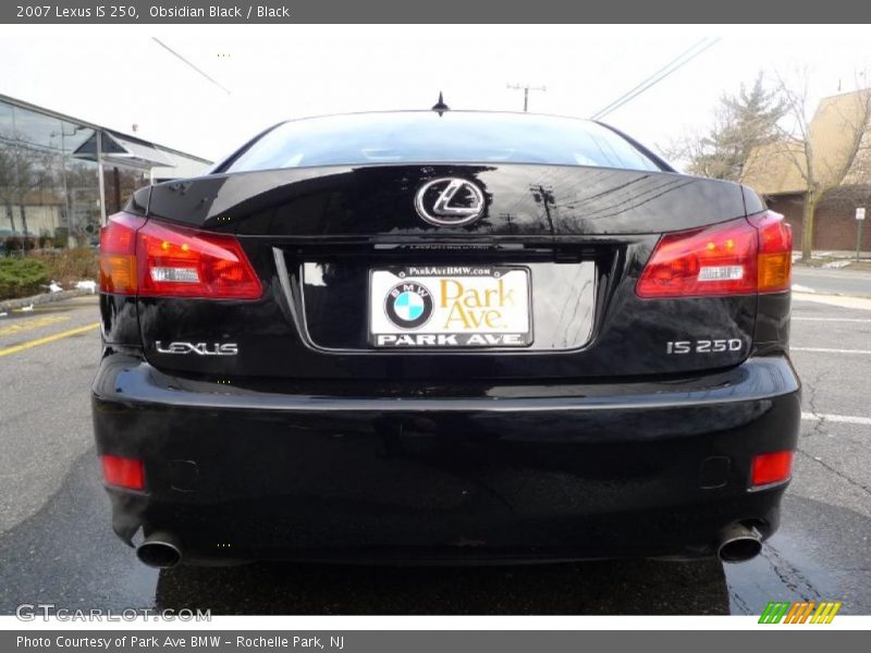 Obsidian Black / Black 2007 Lexus IS 250