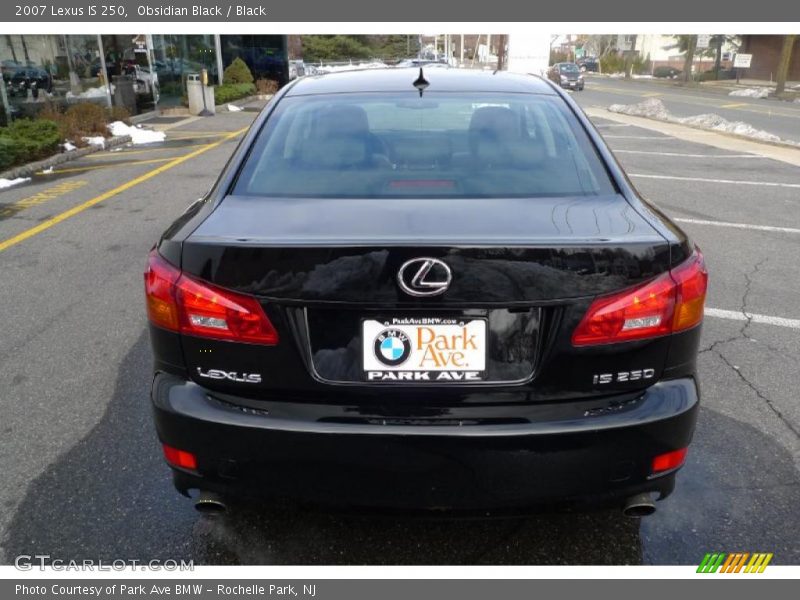 Obsidian Black / Black 2007 Lexus IS 250