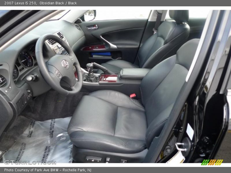 Obsidian Black / Black 2007 Lexus IS 250