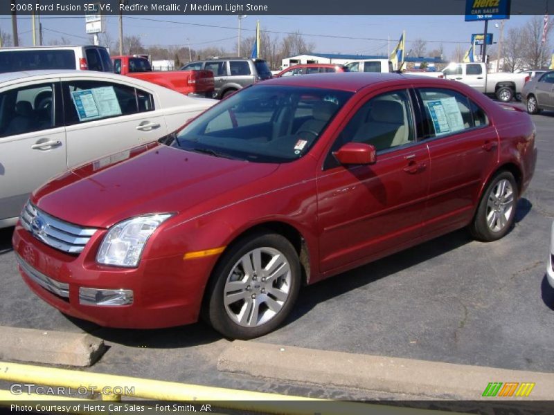 Redfire Metallic / Medium Light Stone 2008 Ford Fusion SEL V6