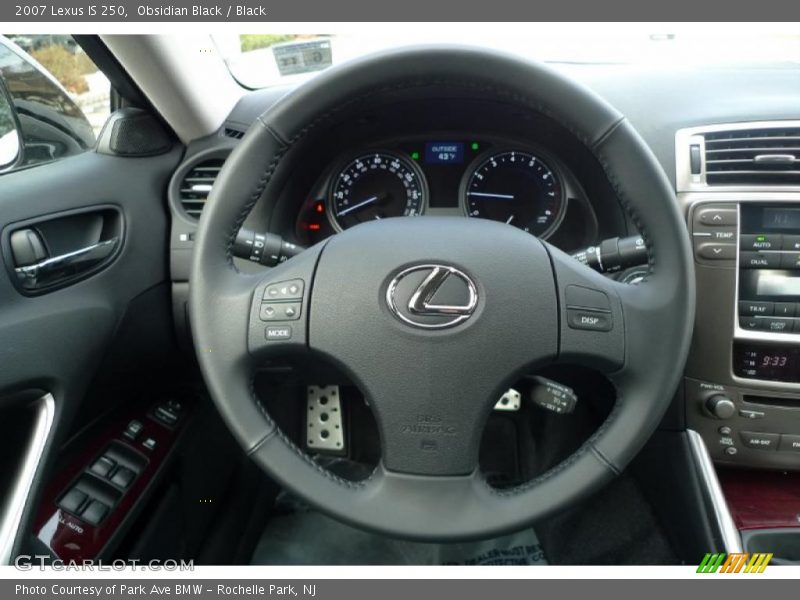 Obsidian Black / Black 2007 Lexus IS 250