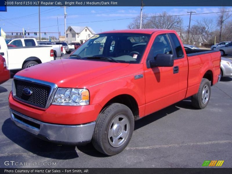 Bright Red / Medium/Dark Flint 2008 Ford F150 XLT Regular Cab