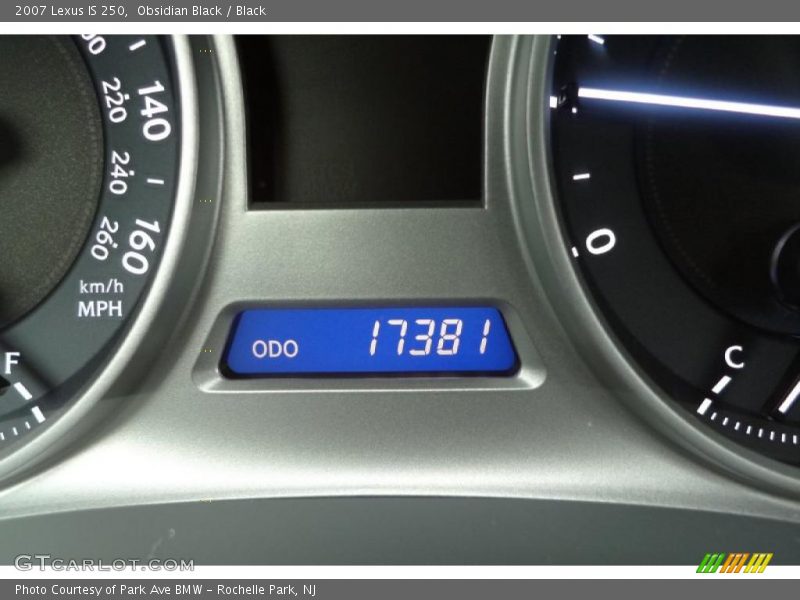 Obsidian Black / Black 2007 Lexus IS 250