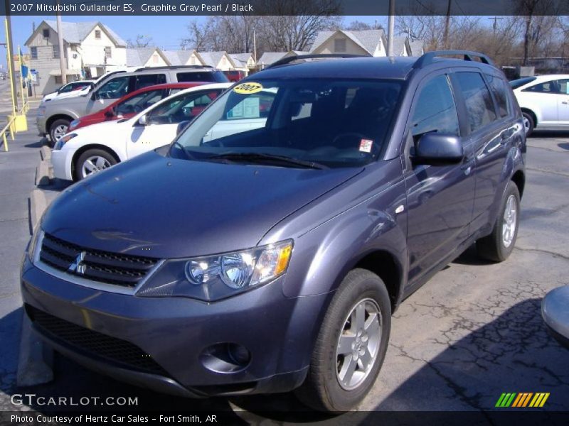 Graphite Gray Pearl / Black 2007 Mitsubishi Outlander ES