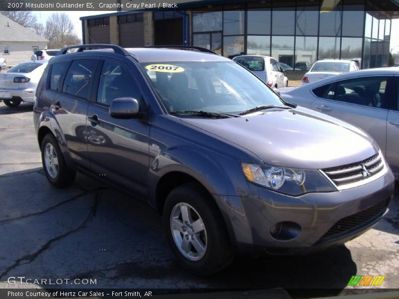 Graphite Gray Pearl / Black 2007 Mitsubishi Outlander ES