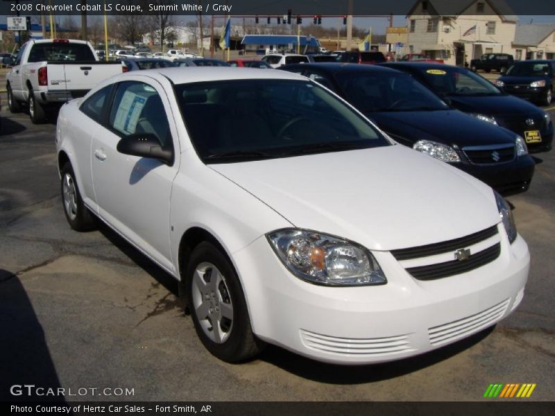 Summit White / Gray 2008 Chevrolet Cobalt LS Coupe