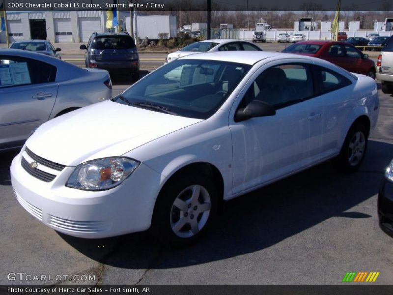 Summit White / Gray 2008 Chevrolet Cobalt LS Coupe