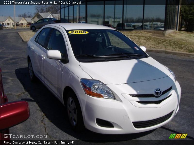 Polar White / Dark Charcoal 2008 Toyota Yaris Sedan