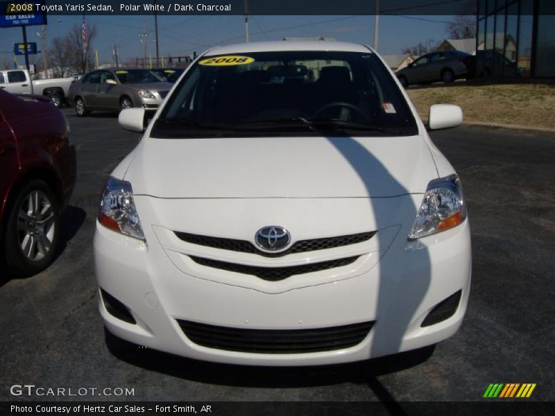 Polar White / Dark Charcoal 2008 Toyota Yaris Sedan