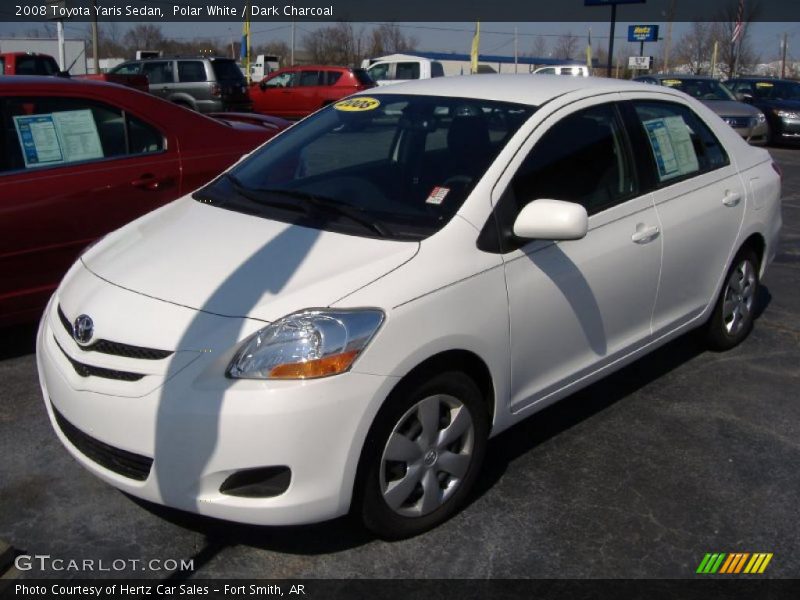 Polar White / Dark Charcoal 2008 Toyota Yaris Sedan