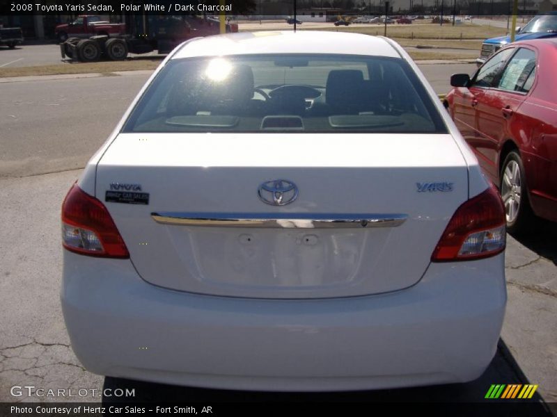 Polar White / Dark Charcoal 2008 Toyota Yaris Sedan