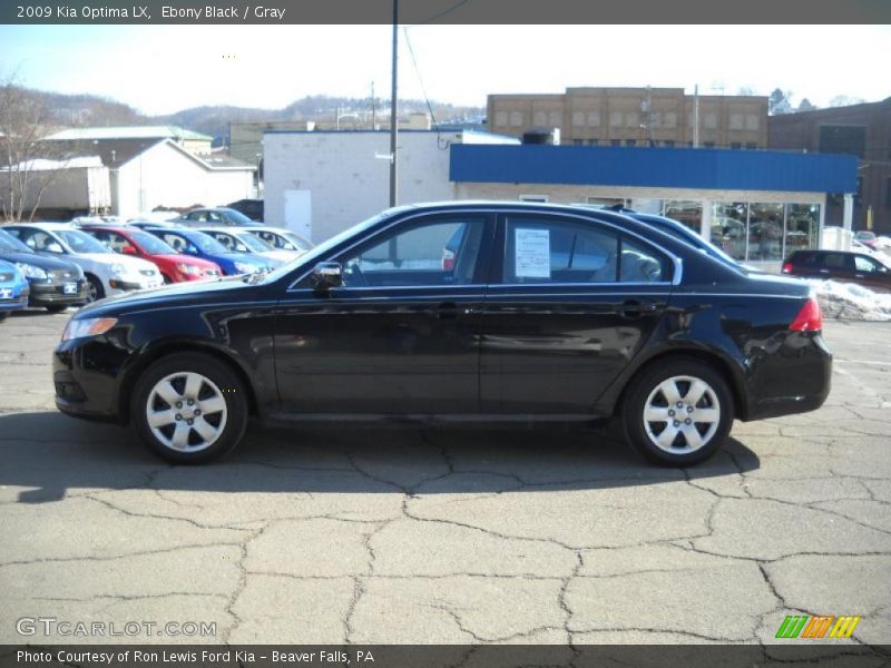 Ebony Black / Gray 2009 Kia Optima LX