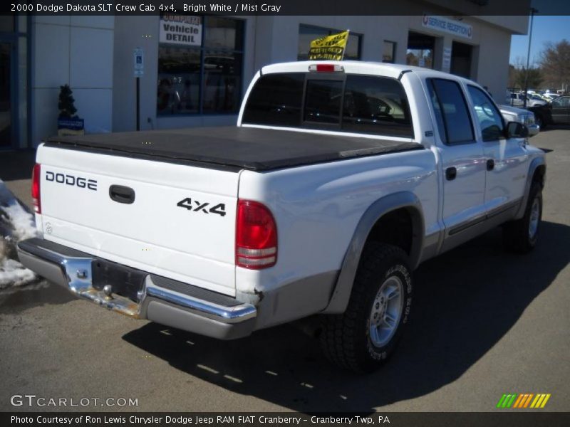 Bright White / Mist Gray 2000 Dodge Dakota SLT Crew Cab 4x4