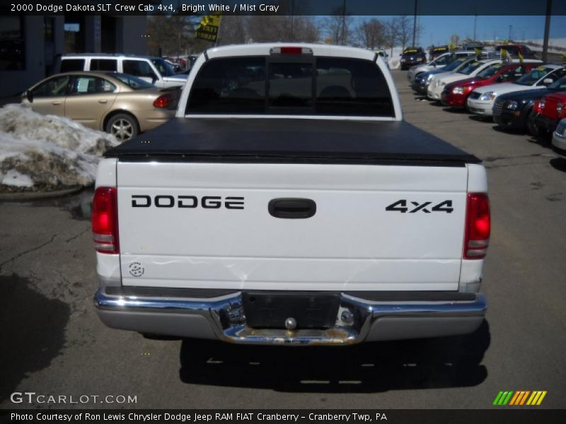 Bright White / Mist Gray 2000 Dodge Dakota SLT Crew Cab 4x4