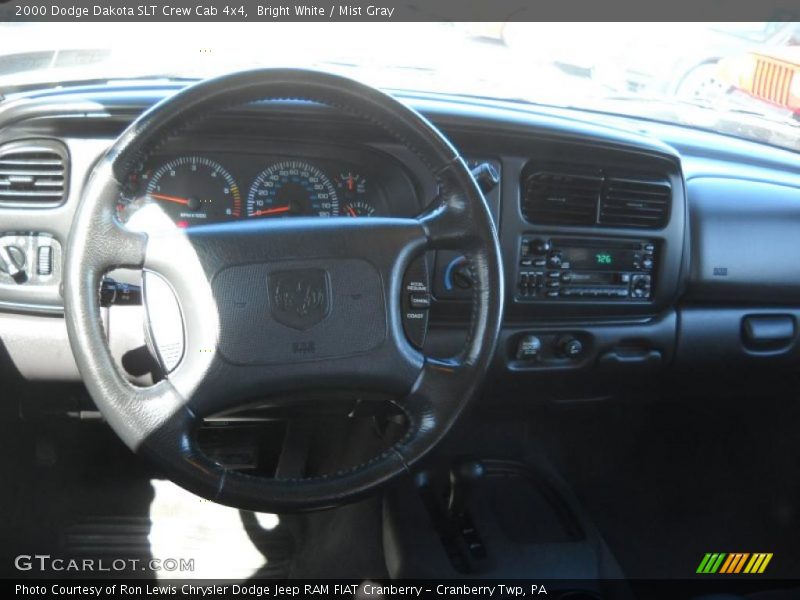 Bright White / Mist Gray 2000 Dodge Dakota SLT Crew Cab 4x4