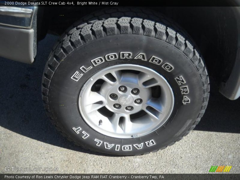 Bright White / Mist Gray 2000 Dodge Dakota SLT Crew Cab 4x4