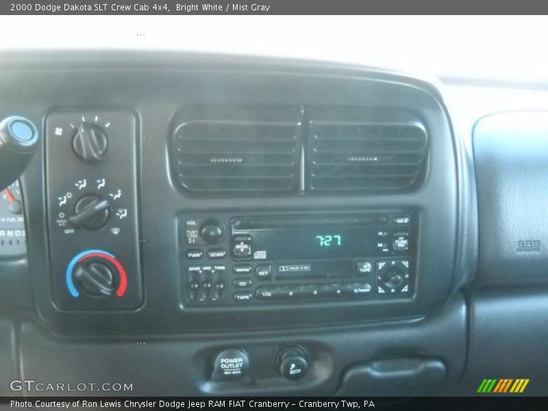 Bright White / Mist Gray 2000 Dodge Dakota SLT Crew Cab 4x4