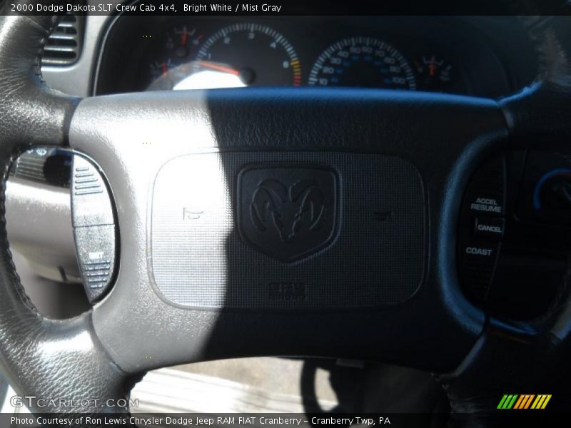 Bright White / Mist Gray 2000 Dodge Dakota SLT Crew Cab 4x4