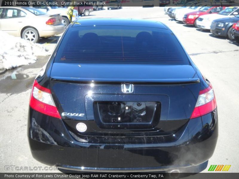 Crystal Black Pearl / Black 2010 Honda Civic EX-L Coupe