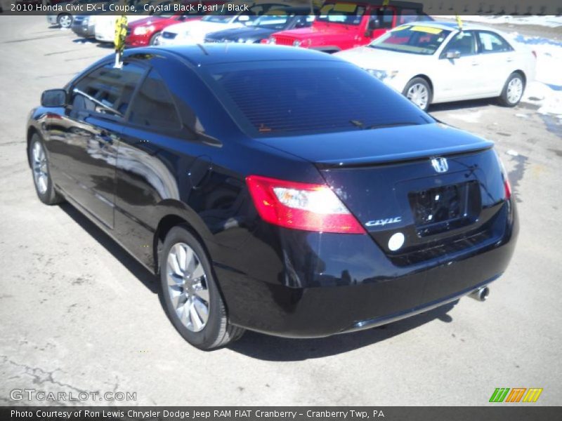 Crystal Black Pearl / Black 2010 Honda Civic EX-L Coupe