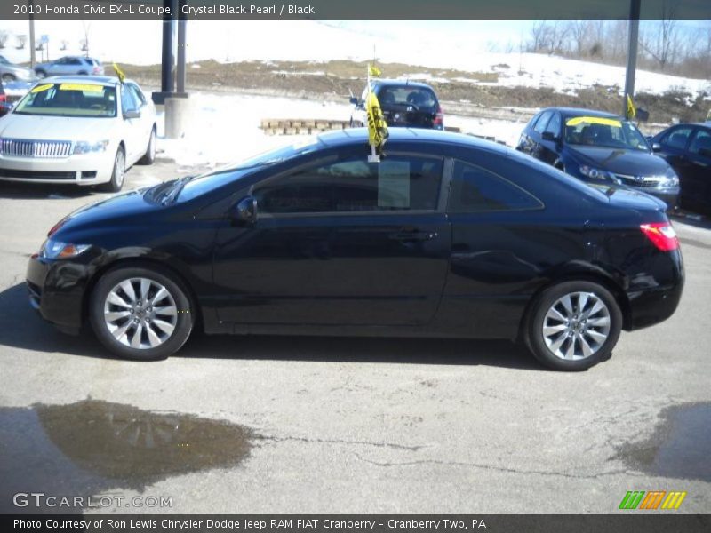Crystal Black Pearl / Black 2010 Honda Civic EX-L Coupe