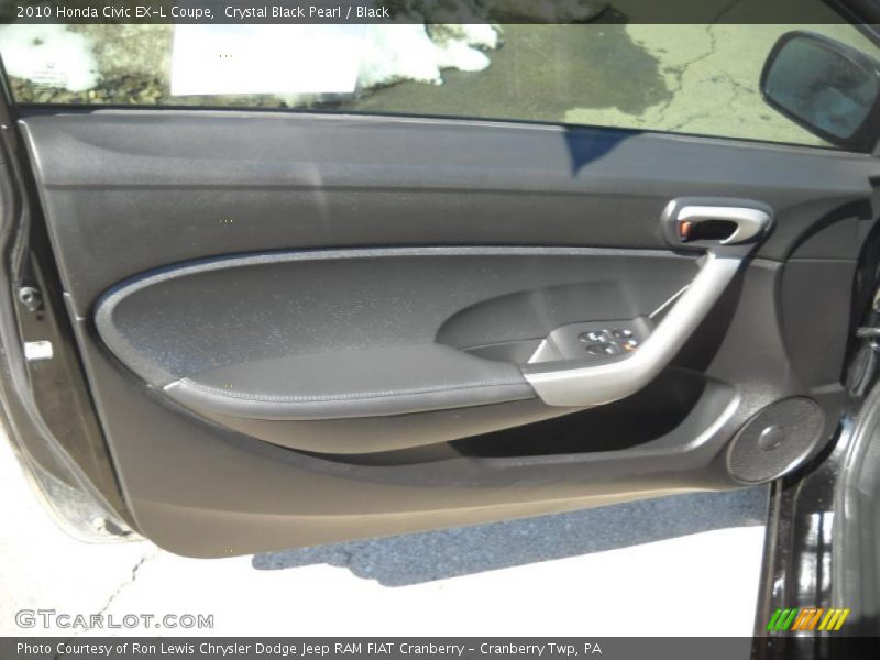 Crystal Black Pearl / Black 2010 Honda Civic EX-L Coupe