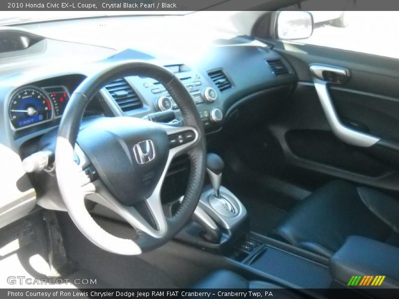 Crystal Black Pearl / Black 2010 Honda Civic EX-L Coupe