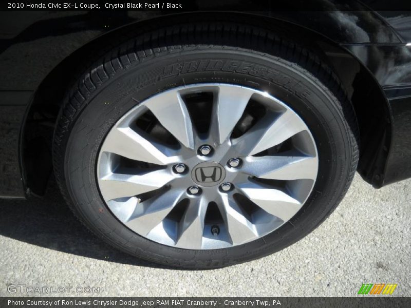 Crystal Black Pearl / Black 2010 Honda Civic EX-L Coupe