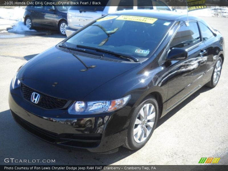 Crystal Black Pearl / Black 2010 Honda Civic EX-L Coupe