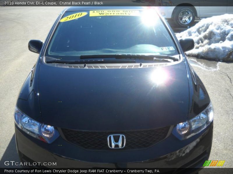 Crystal Black Pearl / Black 2010 Honda Civic EX-L Coupe