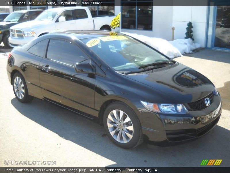 Crystal Black Pearl / Black 2010 Honda Civic EX-L Coupe