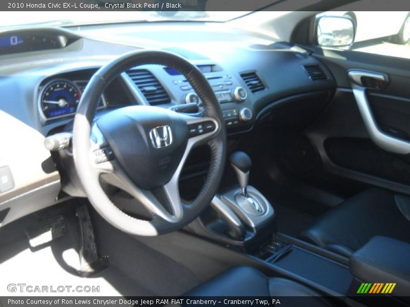 Crystal Black Pearl / Black 2010 Honda Civic EX-L Coupe