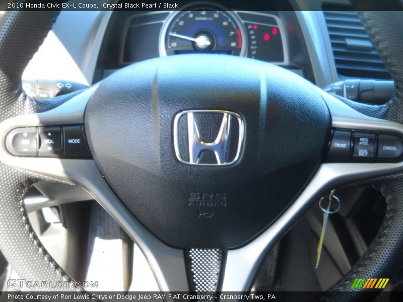 Crystal Black Pearl / Black 2010 Honda Civic EX-L Coupe
