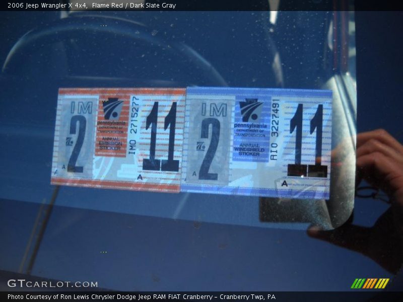 Flame Red / Dark Slate Gray 2006 Jeep Wrangler X 4x4
