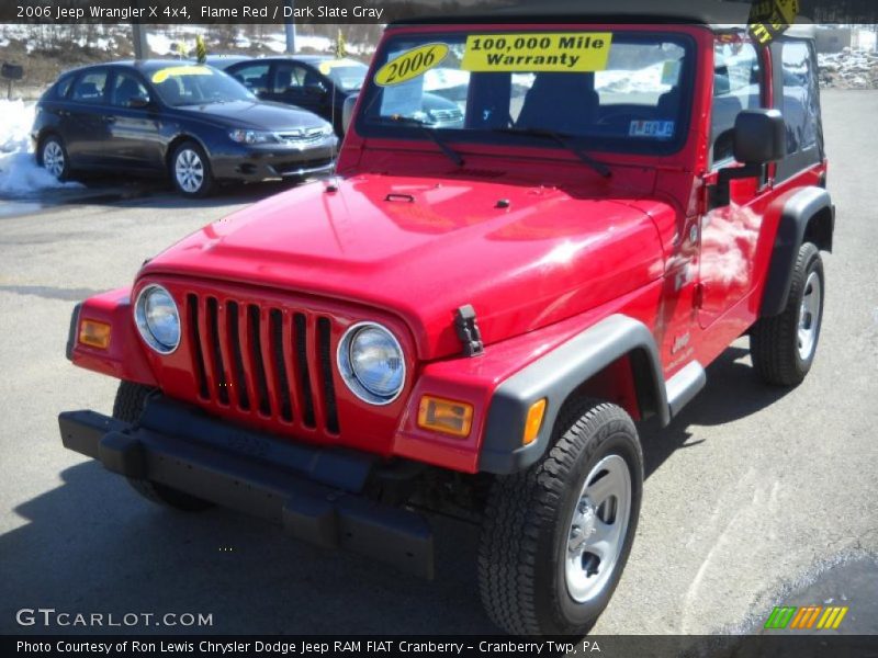 Flame Red / Dark Slate Gray 2006 Jeep Wrangler X 4x4