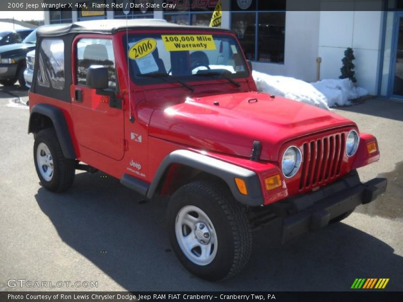Flame Red / Dark Slate Gray 2006 Jeep Wrangler X 4x4