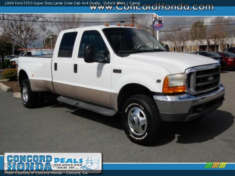 Oxford White / Camel 1999 Ford F350 Super Duty Lariat Crew Cab 4x4 Dually