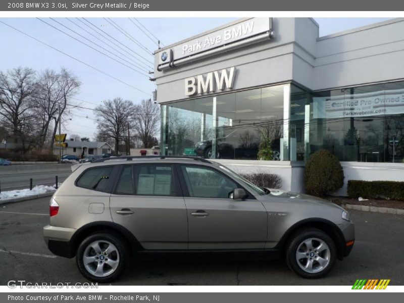 Silver Grey Metallic / Beige 2008 BMW X3 3.0si