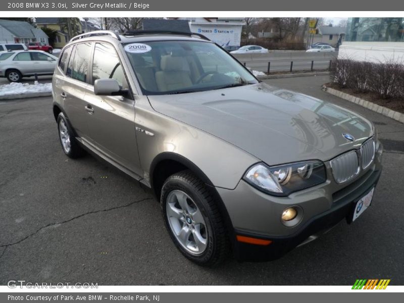 Silver Grey Metallic / Beige 2008 BMW X3 3.0si