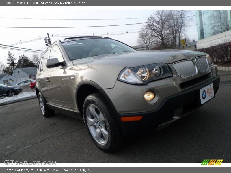 Silver Grey Metallic / Beige 2008 BMW X3 3.0si