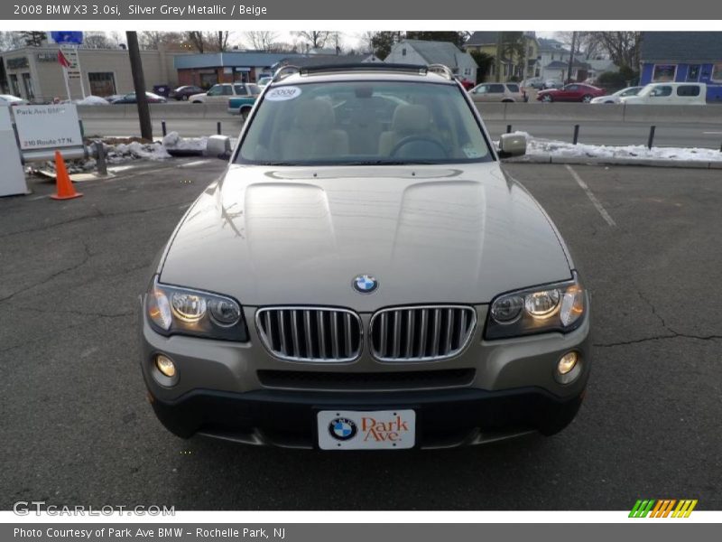 Silver Grey Metallic / Beige 2008 BMW X3 3.0si