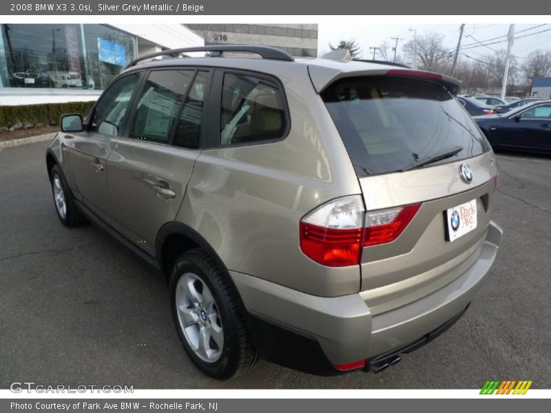 Silver Grey Metallic / Beige 2008 BMW X3 3.0si