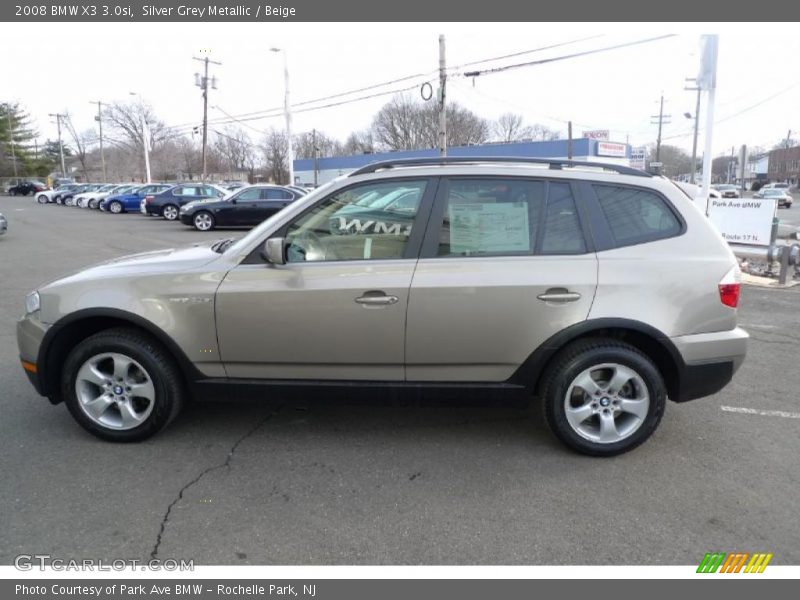 Silver Grey Metallic / Beige 2008 BMW X3 3.0si