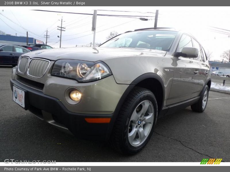 Silver Grey Metallic / Beige 2008 BMW X3 3.0si