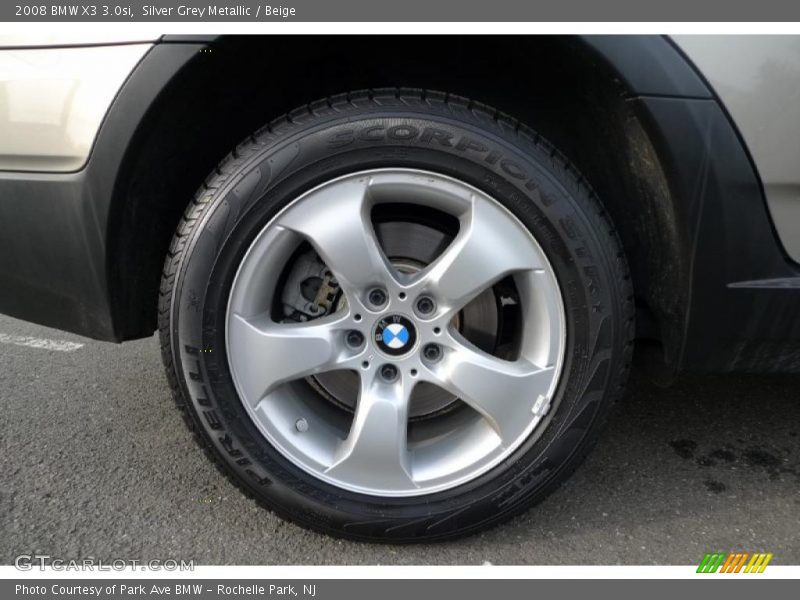 Silver Grey Metallic / Beige 2008 BMW X3 3.0si