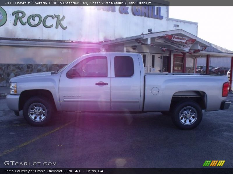 Sheer Silver Metallic / Dark Titanium 2010 Chevrolet Silverado 1500 LS Extended Cab