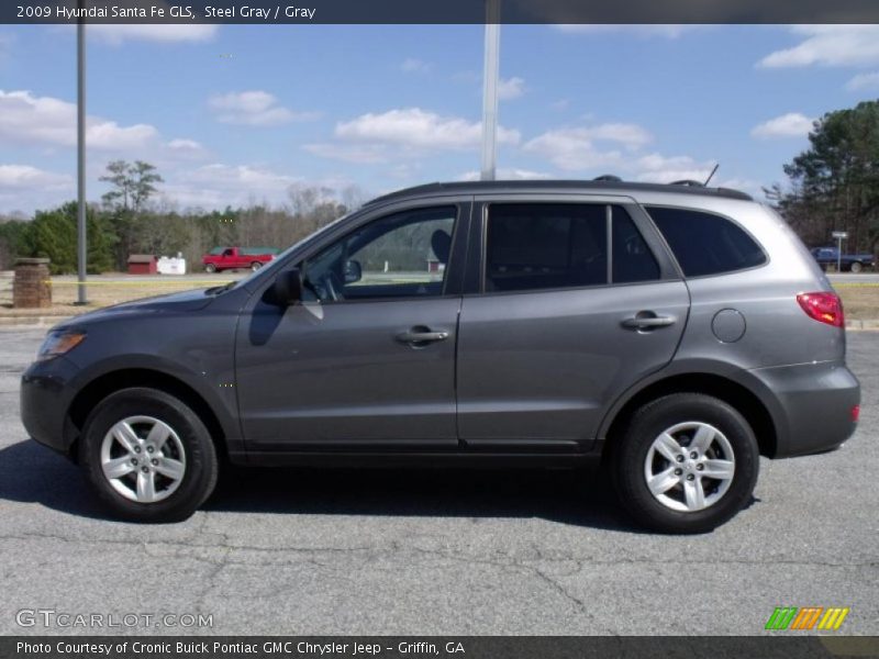 Steel Gray / Gray 2009 Hyundai Santa Fe GLS