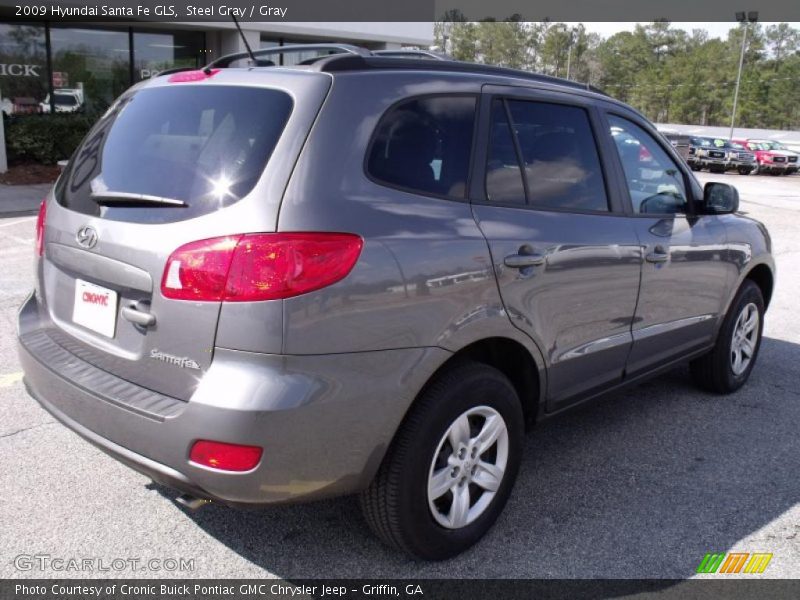 Steel Gray / Gray 2009 Hyundai Santa Fe GLS