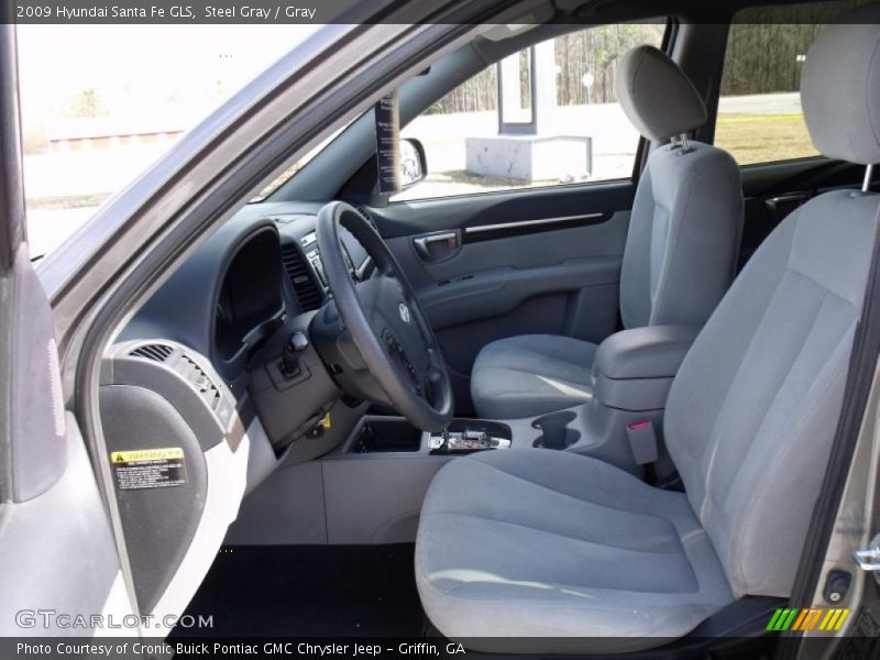Steel Gray / Gray 2009 Hyundai Santa Fe GLS