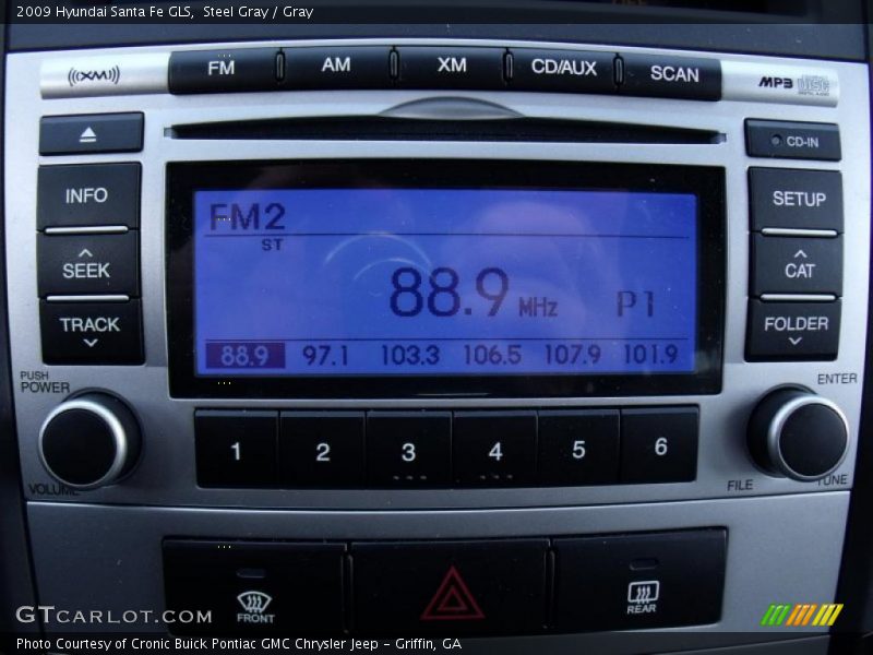 Steel Gray / Gray 2009 Hyundai Santa Fe GLS